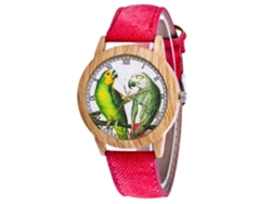 Reloj De Pulsera De Cuarzo Informal Con Correa De Cuero Rojo De Diseño Sencillo Y Moderno.