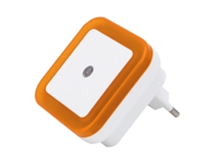 JILLIOPER Lámpara LED Nocturna Cuadrada de Plástico Amarillo con Luz Cálida y Control Inteligente 110V-250V (Enchufe UE)
