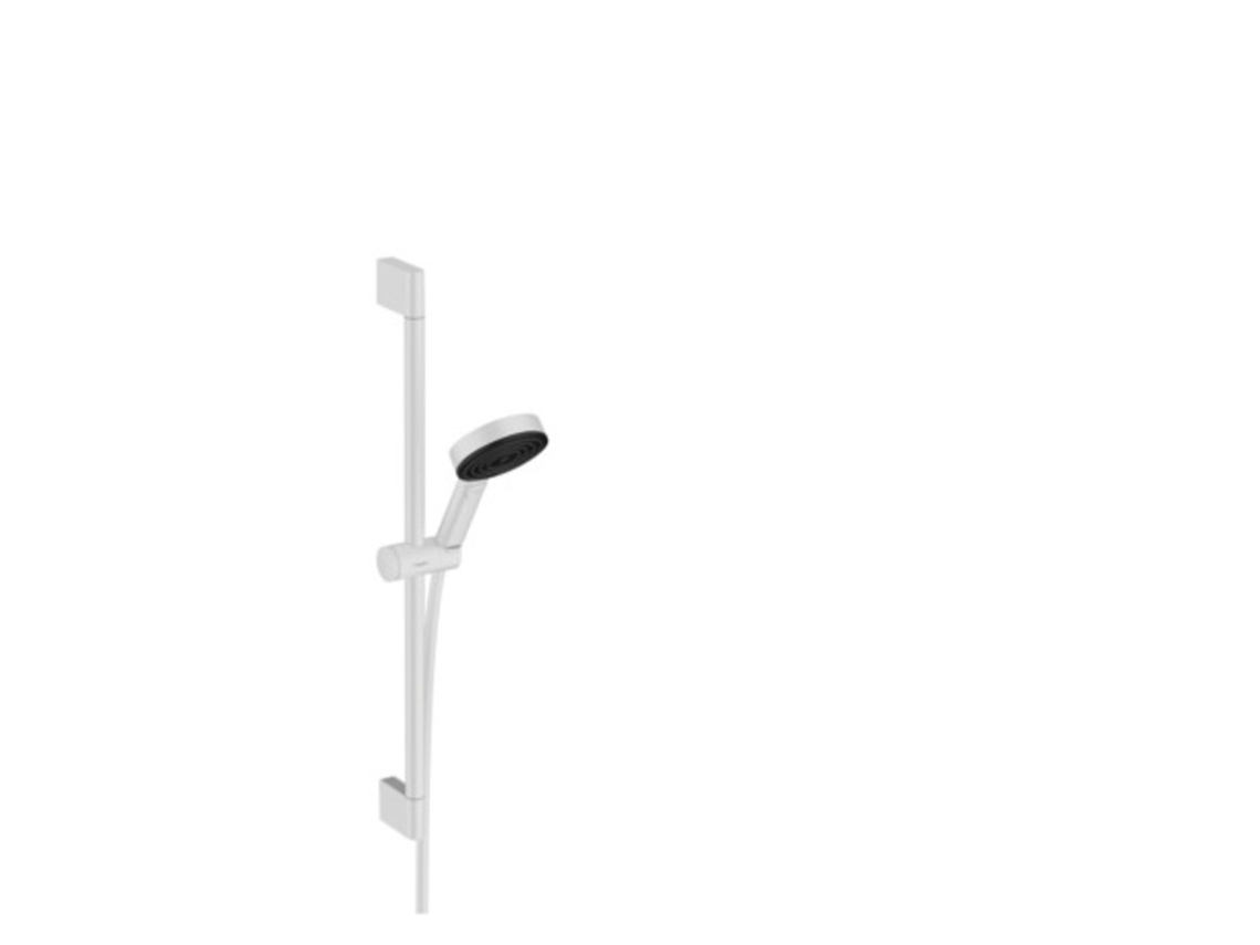 HANSGROHE Pulsify Select S set de ducha 105, 3jet Relaxation, incl. barra de ducha 650mm, 24160, Color: Blanco mate