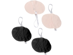 Protectores de axilas reutilizables de poliéster negro, protección antitranspirante ligera.