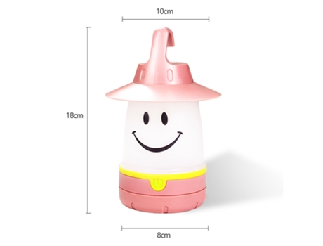 Lámpara con cara sonriente, accesorios creativos para tienda de campaña para niños, lámpara para tienda de campaña