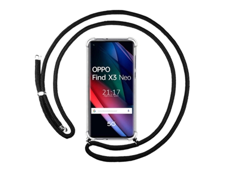 Carcasa Oppo Find X3 Neo 5G TUMUNDOSMARTPHONE Colgante Negro