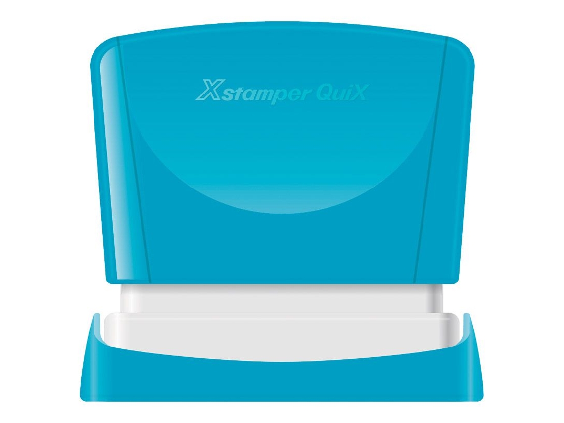 Quix Sello Personalizado X'STAMPER (Azul - 24 X 49 Mm)