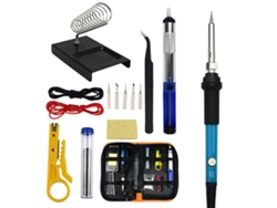 Kit De Soldador De 60 W Con Bolsa De Temperatura Ajustable - Herramienta De Soldadura Eléctrica Para Reparaciones Caseras