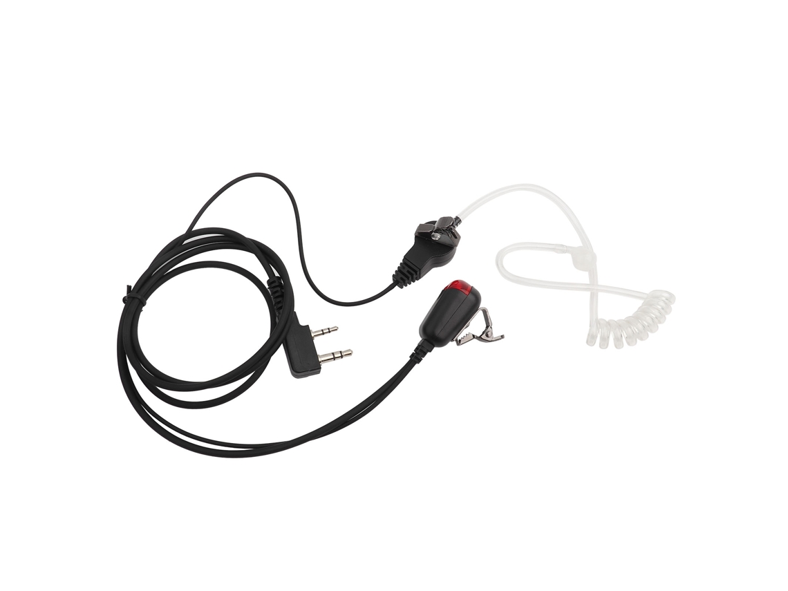 Auriculares De Tubo Acústico De 2 Pines Con Micrófono, Ppt Y Luz Roja Para Radio Walkie-talkie.