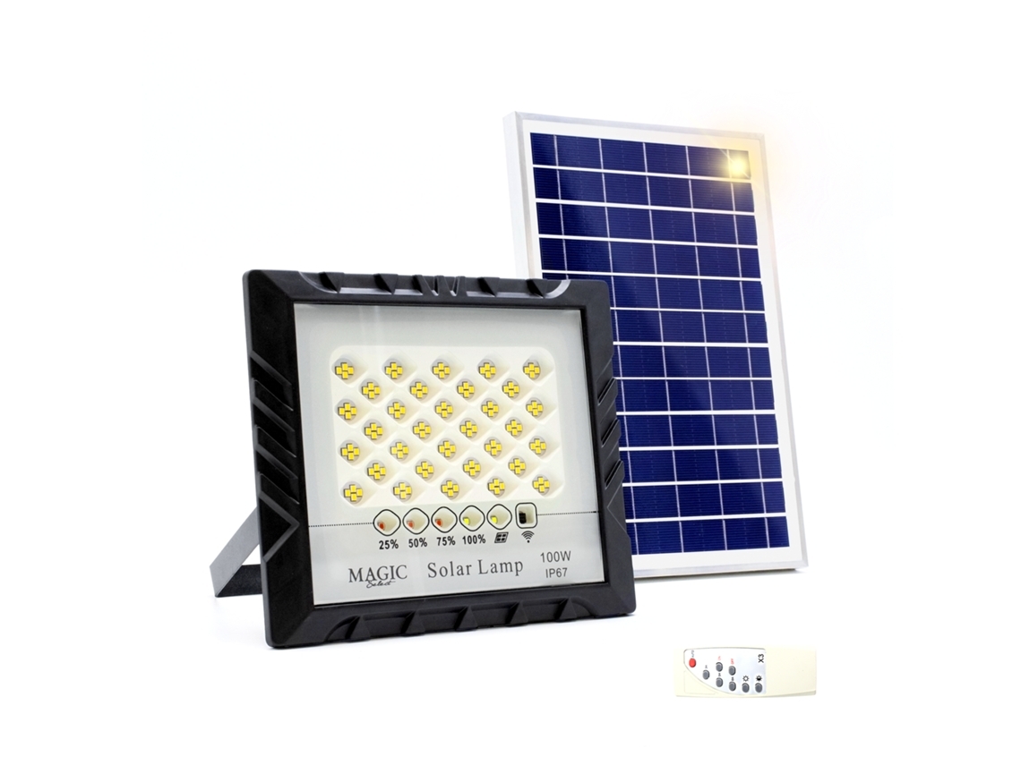 Proyector Led De 100 W Y 128 Pulgadas Con Controlador De Panel Solar, Decoración Para Videojuegos