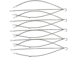 Cadena Metálica Inoomp De 5 Piezas Para Cestas Colgantes Con Ganchos, Ajustable Para Macetas, Comederos Para Pájaros Y