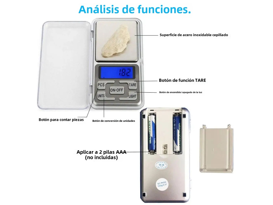 (200 G, 0,01 G) Mini Balanza Electrónica De Precisión Para Joyería, Rango De Medición Ajustable Y Precisión.