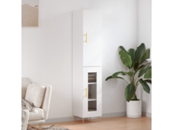 Aparador Alto | Aparador De Comedor | Armario De Cocina Madera Contrachapada Blanco 34,5x34x180 Cm