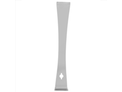Gancho pelacables Primerox de acero inoxidable con estructura de panal y cuerda de madera.