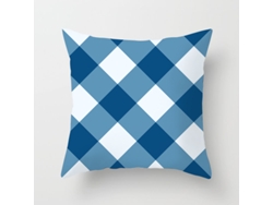Serie de Funda Decorativa de Almohada Geometría Azul Girasol