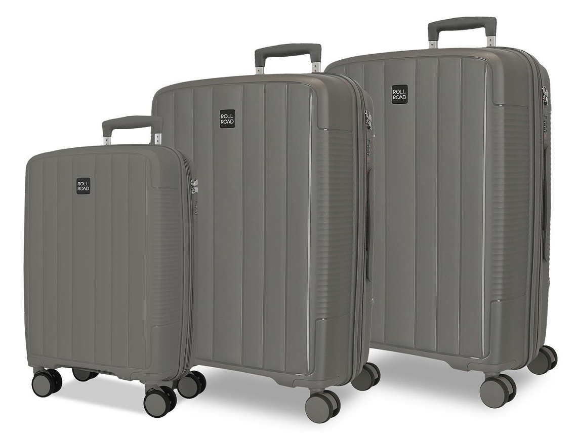 Juego de maletas ROLL ROAD Acadia Antracita (48x75x29cm 115l)