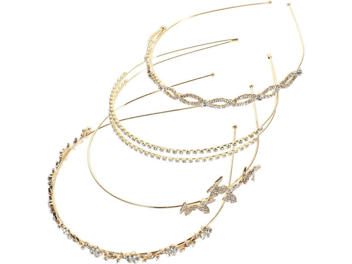 Conjunto De 4 Tiaras Deslumbrantes Com Strass Para Casamentos, Acessórios De Cabelo Românticos Para Mulheres.