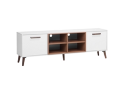 Mueble TV BELIANI Alloa de Tablero de partículas Blanco 180x40x60