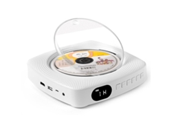 Reproductor de DVD/CD Yuysan KC-609 todo en uno con Bluetooth, compatible con TV, versión recargable (blanco)
