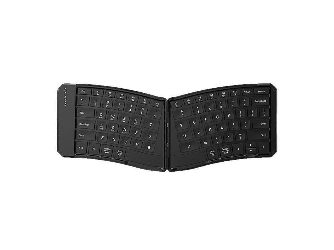 Teclado Bluetooth plegable ergonómico en forma de V de TAISHENGDA con tres posiciones e indicador de carga para teléfonos móviles y tabletas.