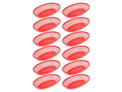 Cestas ovaladas de plástico para comida rápida