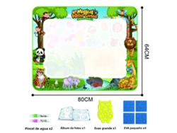 Tapete Mágico Para Pintar Con Acuarela (animal, 64 X 80 Cm), Extragrande, Juego De Juguetes Para Grafitis Con Acuarela, Tablero De Dibujo