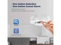 Detector De Humo Inalámbrico De 360°, Alarma Contra Incendios De Alta Sensibilidad De 85 Db Para El Hogar, Caravana, Hotel Y Oficina.