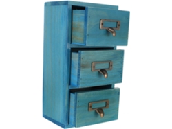 Caja organizadora de madera, contenedor de almacenamiento para oficina, organizador multifuncional SFUSHOS