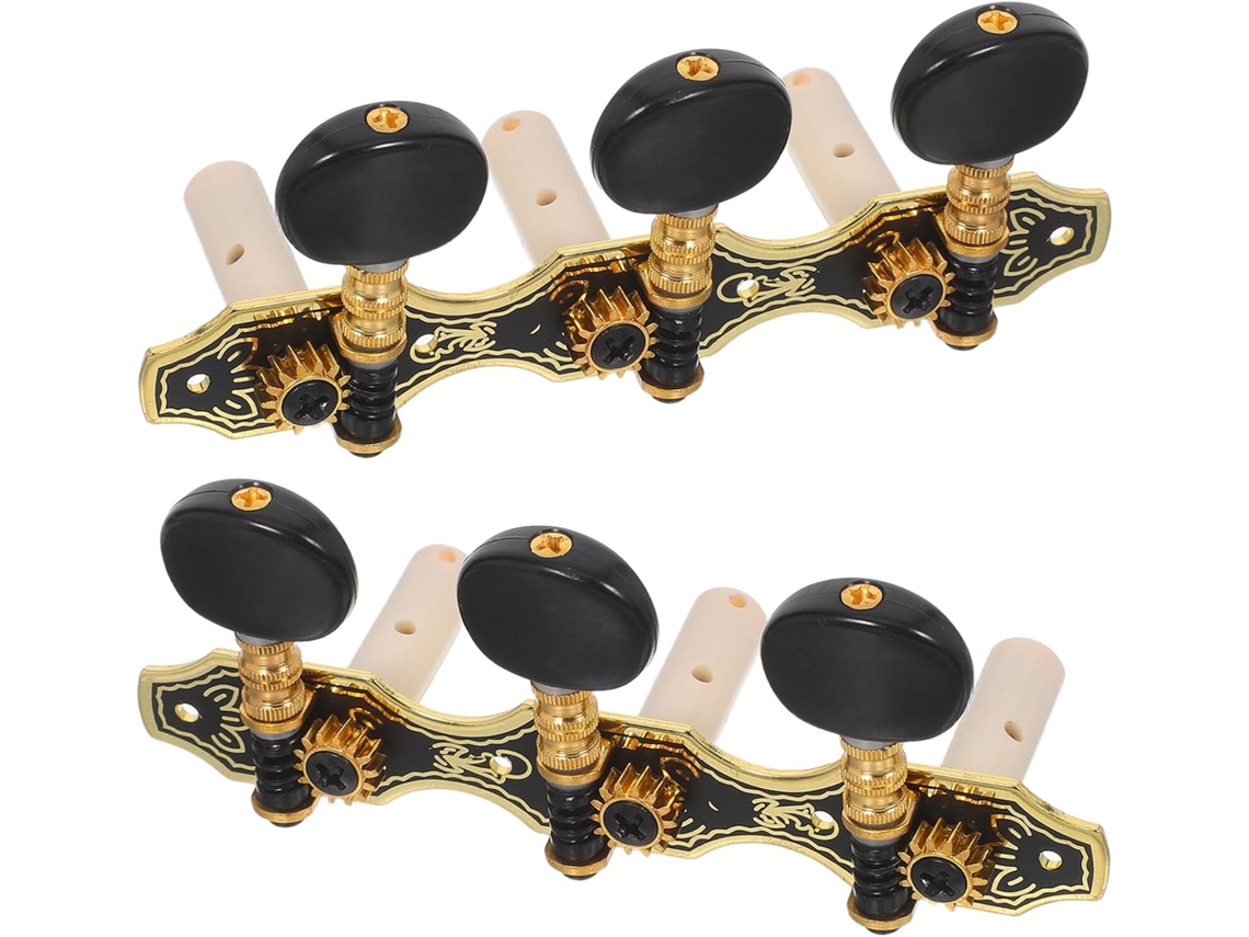Clavijas De Afinación Para Guitarra Clásica Chapadas En Oro, Juego De 2, Clavijas De Afinación Precisas Para Guitarra Acústica Y