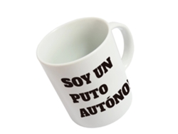 FISURA Taza original blanca Taza divertida Soy un puto Autonomo Tazas con frases graciosas desayuno grande Capacidad : 320 mililitros Porcelana