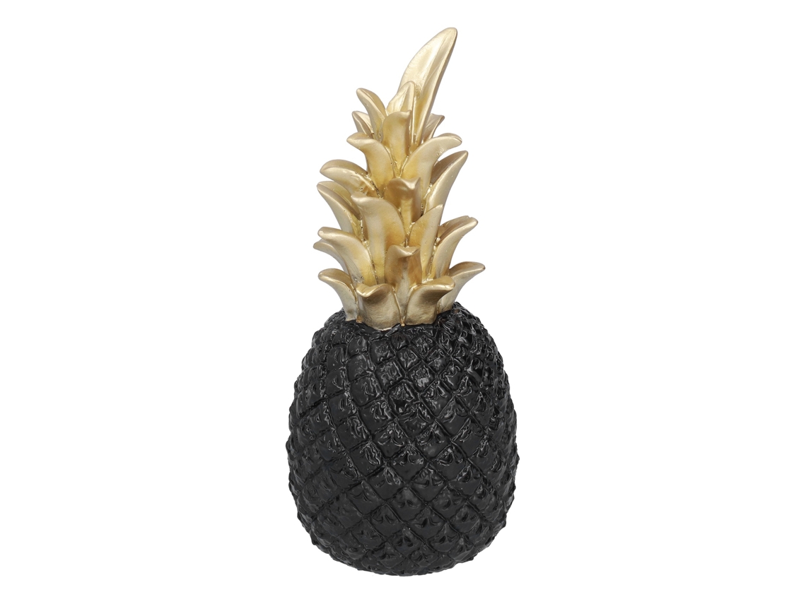 Decoración De Piña Artificial De Resina Para Mesa, Estilo Nórdico, Negro Y Dorado, Tamaño Mediano.