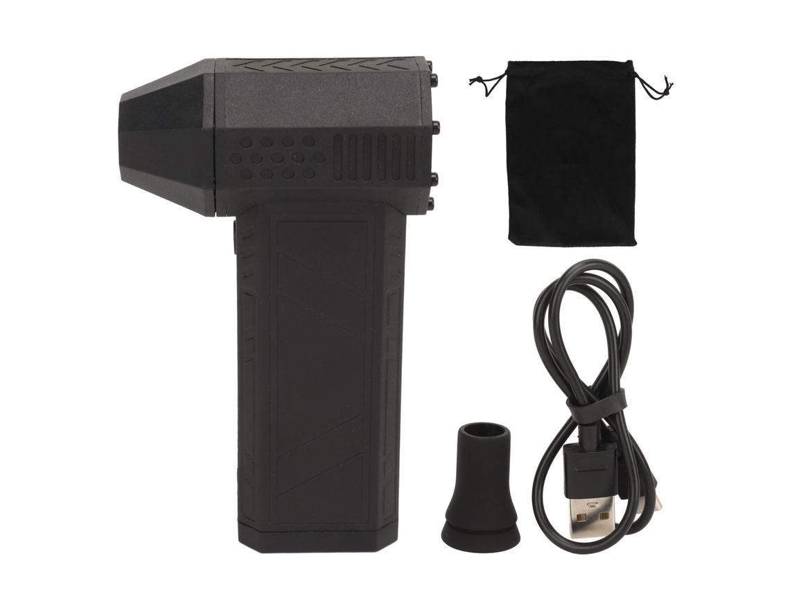 Secador de pelo portátil tipo jet con batería de 5000 mAh y 130 000 RPM.