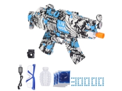 Pistola de agua eléctrica con 30.000 bolas de gel azul grafito.