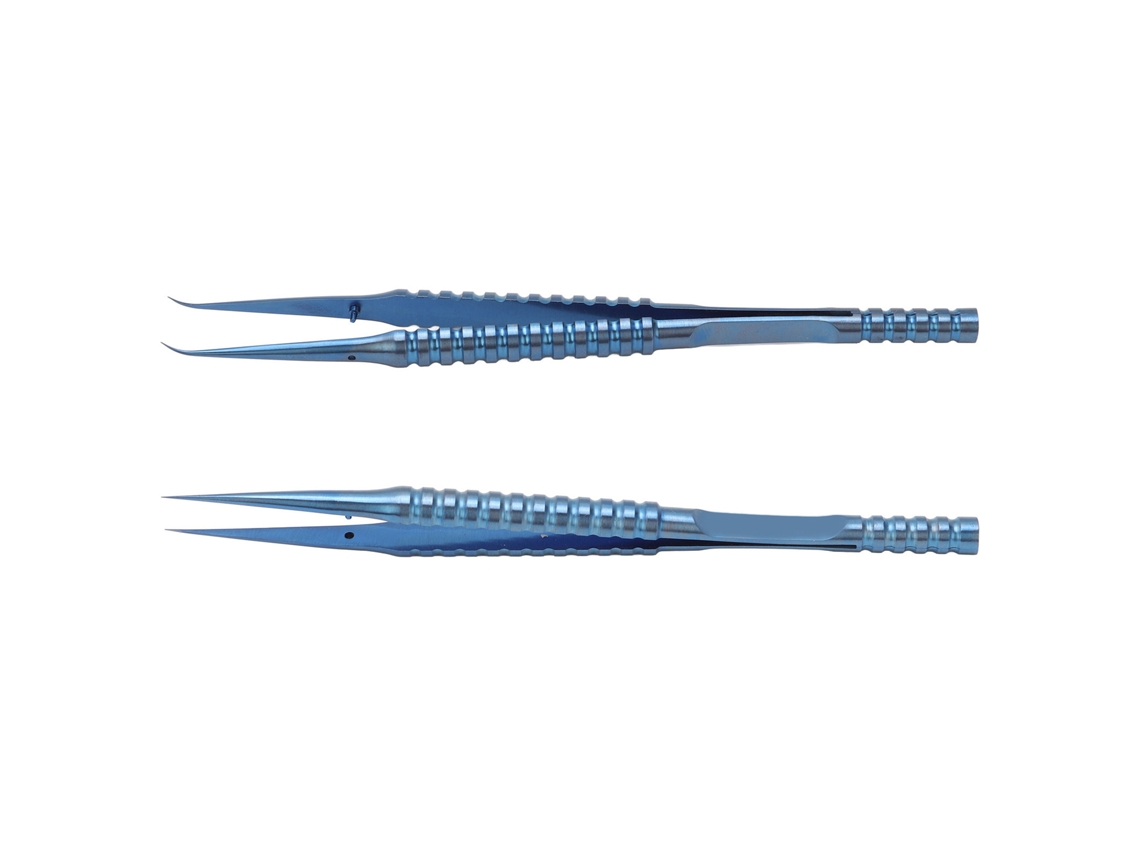 2 Pinzas De Punta Fina De Aleación De Titanio Con Puntas Rectas Y Curvas Para Reparación Y Soldadura De Componentes Electrónicos.