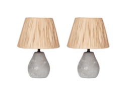 Lámpara de mesa BELIANI Arwadito de Cerámica Natural 14x23x31