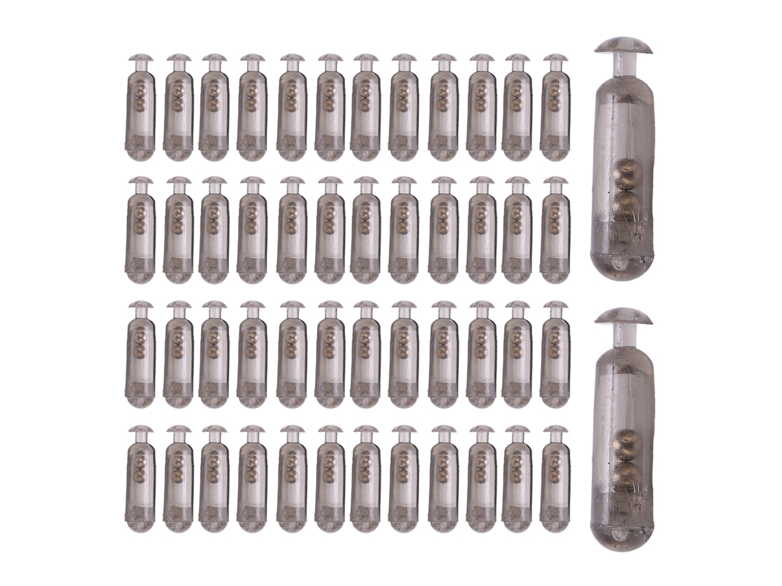 2026rebe-50pcs Cascabeles Para Anzuelos De Pesca 15mm Duraderos Tubo Insertable Transparente Negro Accesorio De Pesca