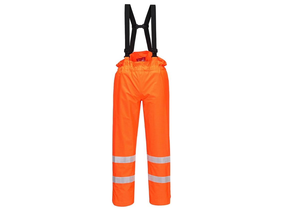 Pantalón De Alta Visibilidad Bizflame Rain - Resistente A La Llama Y Antiestático Amarillo / Xxxl