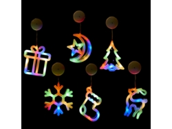 Luces Navideñas LED para Ventana 6 Piezas con Ventosas JEIIBRZUI