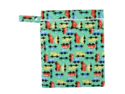 Bolsa Portátil Impermeable Para Pañales Con Dos Capas, Diseño De Coche, Color Verde.