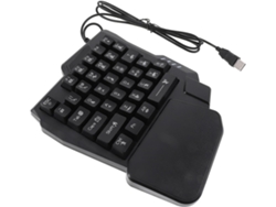 Teclado Mecânico De 35 Teclas Com Teclas Em Abs E Luzes Led - Compacto E Prático