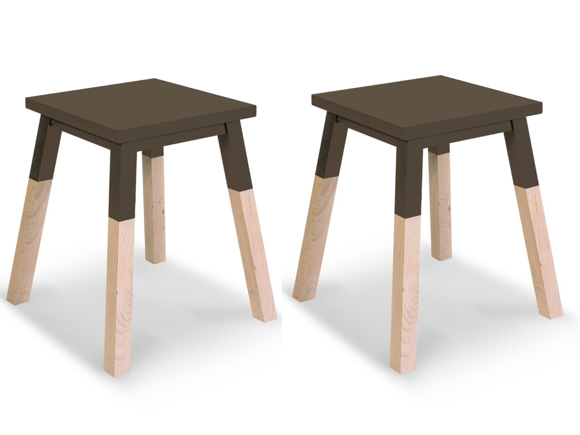 Banco MON PETIT MEUBLE FRANÇAIS de Madeira Maciça Assento 35 cm (2 unidades)
