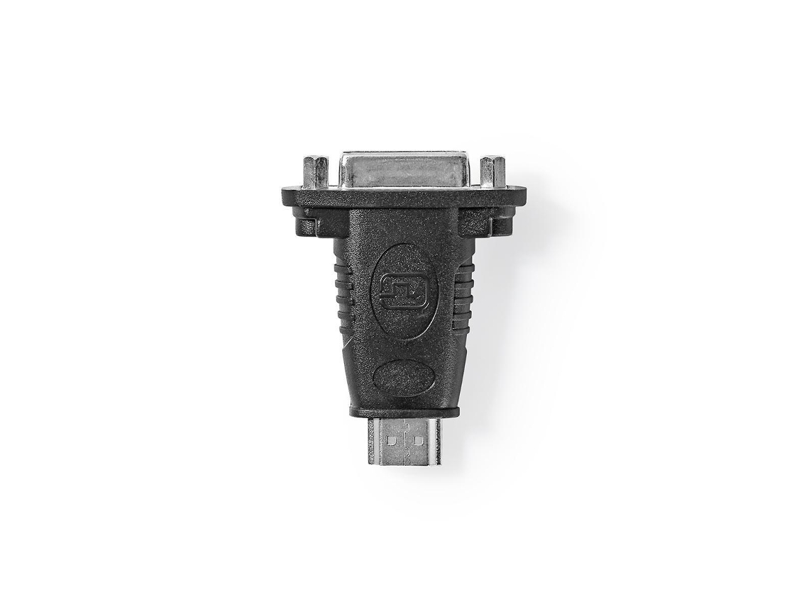 Nedis Cvgb34910Bk Adaptador De Cable De Video Tipo Hdmi A Dvi-D Estándar Negro Inox