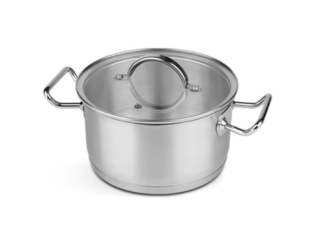 TIENDA EURASIA – Olla de Acero Inoxidable, Tapa de Vidrio, Especial Inducción, 16 cm