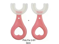 Cepillo de dientes infantil en forma de U con rotación de 360 ​​grados, mordedor de silicona para la higiene bucal. GOKOCO