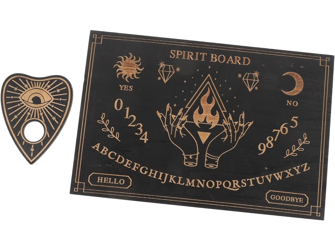 Tabla De Péndulo De Madera Con Inscripciones Espirituales Grabadas, Altar De Bruja