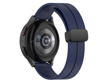 Correa de Silicona hebilla magnética para Samsung Galaxy Watch 5 40mm/44mm/Watch4 40mm/44mm/Huawei Watch GT 3 42mm/Garmin Venu2 Plus - azul mediano...