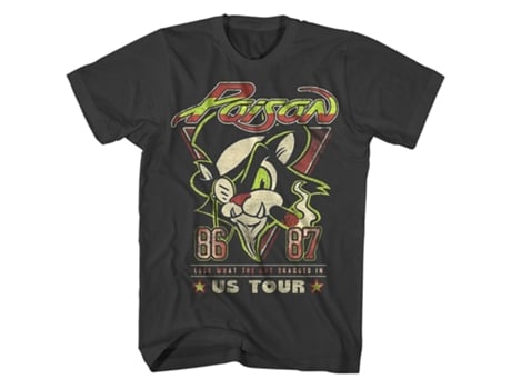 Camiseta ROCKINSTONE Poison ”?6 Camiseta ROCKINSTONE Poison de la gira de EE. UU. (Algodón - XXXL)