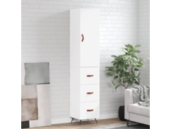 Aparador Alto Madera Contrachapada Blanco 34,5x34x180 Cm