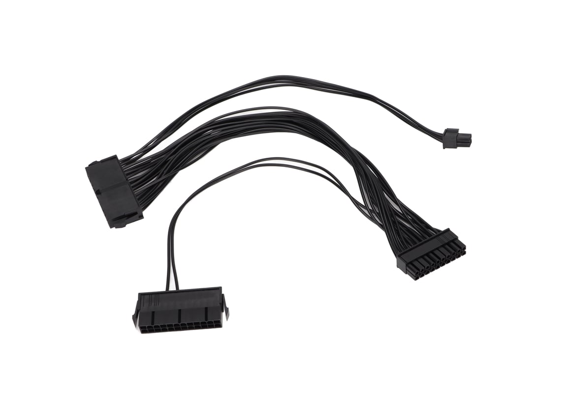 Adaptador de alimentação dupla Baoj-2026 de 24 pinos, resistente ao desgaste, com manuseio simples e tamanho compacto para PC.