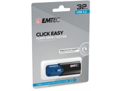 Emtec B110 Click Easy 3.2 Unidad de memoria USB 32Gb Usb tipo A 3.2 Gen 2 3.1 Gen 2 Negro Azul