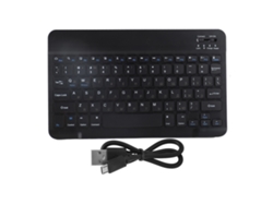 Teclado Sem Fio Bluetooth Portátil Para Tablet Android Com Layout Russo-inglês Preto