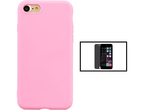 Kit Carcasa + Protector de Pantalla Privacidad iPhone SE 2022 G4M Rosa