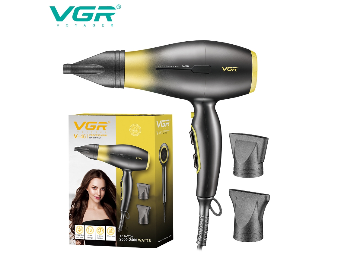 Secador de pelo de viaje para exteriores, silencioso, con temperatura constante, MDUG (negro, estándar europeo), el más vendido.
