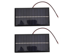 2 Paneles Solares De Silicio Policristalino De 1w Y 6v Para Cargar Teléfonos Móviles, Tabletas Y Cámaras.